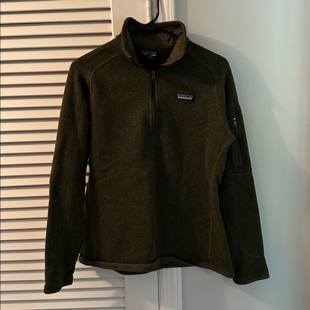 Patagonia Olive Green 1/4-Zip Better Sweater Fleece